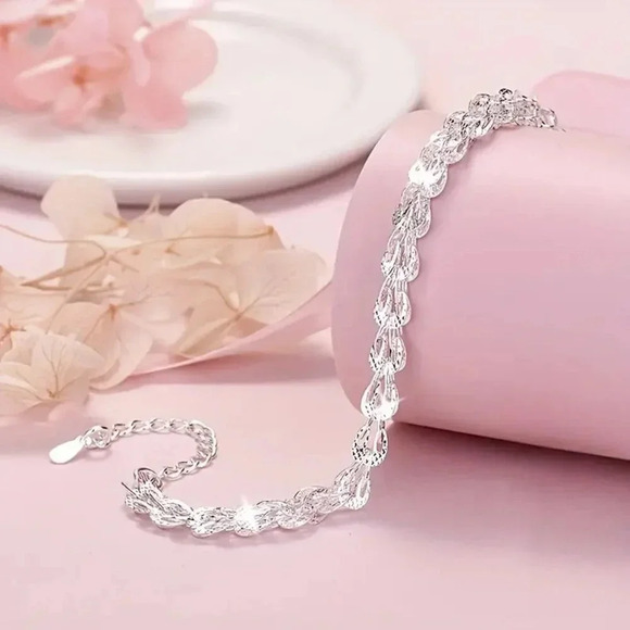 NIP - Sterling Silver Phoenix Tail Bracelet Chain - Picture 3 of 5